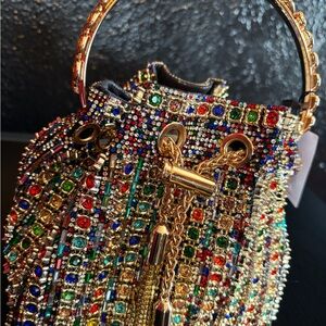 Multicolor Beaded money bucket  Bag
